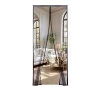 AQKaki Moustiquaire Magnétique 95x210cm, Nouveau Rideau de Porte Anti-moustique en Polyester de Couleur Unie, Moustiquaire Porte Fenetre à Maille Fine Grande Vue, pour Chambre Porte D'entrée