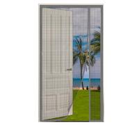 AQKaki Moustiquaire Porte Magnétique en Fibre de Verre, 185x215cm Ouverture Latérale Moustiquaire Aimantée Porte Fenetre Aimant Puissants Autofermeture Rideau de Porte Antimoustique pour Balcon Salon