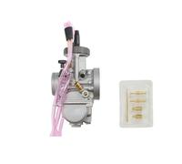 Aqkhougty Carburateur PWK 42 mm for Moto, Compatible avec CR250R, Compatible avec Les Scooters de Course, Les Motos Tout-Terrain et Les VTT de 300 à 650 cm³