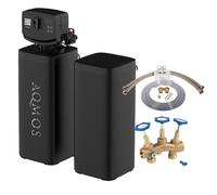 AQMOS FLEX-60 Adoucisseur d'eau avec kit de raccordement 1" et bloc de montage 1" Système de détartrage maison pour 3 à 5 personnes Capacité 6000 l Avec réservoir à sel externe