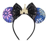 AQOKKA Serre-tête oreilles de souris avec nœud et oreilles de Minnie - Accessoires de cheveux pour femme et fille - Décoration de fête d'anniversaire