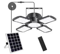 Aqonsie Lampe solaire pour abri de jardin, extérieur et intérieur, 176 LED à énergie solaire avec détecteur de mouvement, lumière de jour disponible, lumières solaires d'intérieur avec 5 modes