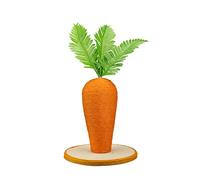AQPET Griffoir Carrot Carotte 30 cm avec Niche pour Chats Arbre Aire de Jeu Tire Rayures pour Chat Orange