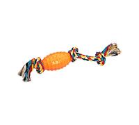 AQPET Jeux pour Chien Smarty Corde et Boule Ovale en Caoutchouc 38 cm