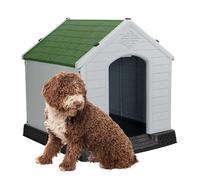 Aqpet Niche pour Chiens en Plastique pour extérieur, intérieur, Maison, Jardin, imperméable, avec Plancher surélevé, pour Chiens de Grande Taille, 105 x 96 x 98 H, Vert