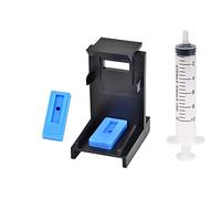 AQree Cartouche de recharge d'encre 3 en 1 Clip + 2 coussinets en caoutchouc + kit d'outils seringue pour HP304 302 301 300