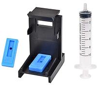 AQree Recharge d'encre 3 en 1 + 2 tampons en caoutchouc + kit d'outils seringue pour HP DeskJet 2710 2720 Plus 4110 4120 4130 Envy 6010 6020 6030 6420 6430