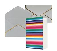 AQRJKHD Carte de remerciement à rayures mexicaines colorées avec enveloppes, carte de vœux d'anniversaire pour femmes et hommes, cartes vierges pour toutes les occasions pour mariage, fête prénatale