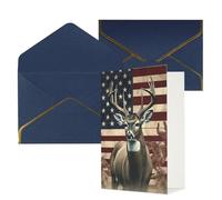AQRJKHD Carte de remerciement avec enveloppes - Drapeau américain - Carte de vœux - Cartes d'anniversaire vierges pour homme et femme - Cartes de vœux pour toutes les occasions - Pour mariage, fête