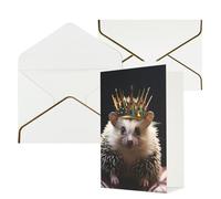 AQRJKHD Carte de remerciement couronne avec hérisson avec enveloppes, carte d'anniversaire pour femme et homme, cartes vierges pour toutes les occasions pour mariage, fête prénatale
