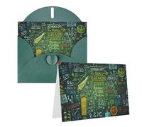 AQRJKHD Carte de remerciement pour questions mathématiques avec enveloppes, carte de vœux d'anniversaire pour femmes et hommes, cartes vierges pour toutes les occasions pour mariage, fête prénatale