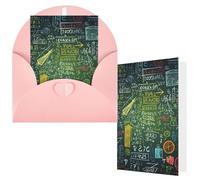 AQRJKHD Carte de remerciement pour questions mathématiques avec enveloppes, carte de vœux d'anniversaire pour femmes et hommes, cartes vierges pour toutes les occasions pour mariage, fête prénatale