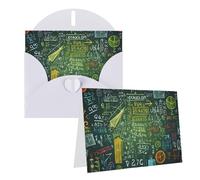 AQRJKHD Carte de remerciement pour questions mathématiques avec enveloppes, carte de vœux d'anniversaire pour femmes et hommes, cartes vierges pour toutes les occasions pour mariage, fête prénatale