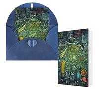 AQRJKHD Carte de remerciement pour questions mathématiques avec enveloppes, carte de vœux d'anniversaire pour femmes et hommes, cartes vierges pour toutes les occasions pour mariage, fête prénatale