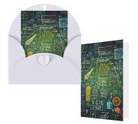 AQRJKHD Carte de remerciement pour questions mathématiques avec enveloppes, carte de vœux d'anniversaire pour femmes et hommes, cartes vierges pour toutes les occasions pour mariage, fête prénatale