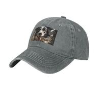 AQRJKHD Chapeau de camionneur de pasteur Border Collie pour homme et femme réglable Newsboy Casquette de baseball en coton Chapeau de golf papa