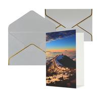 AQRJKHD Mauna Kea Carte de remerciement Summit Sunset avec enveloppes, carte d'anniversaire pour homme et femme, cartes vierges pour toutes les occasions pour mariage, fête prénatale