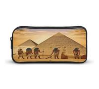 AQRJLPM Ancient Egyptiens Trousse à crayons Grande capacité Simple Marqueur Pochette Portable Esthétique Fermeture Éclair