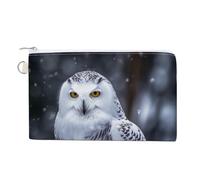 AQRJLPM Arctic Owl Portefeuille en toile fin et léger avec fermeture éclair pour homme et femme