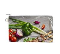 AQRJLPM BBQ Türkiye Portefeuille en toile fin et léger durable avec fermeture éclair pour homme et femme