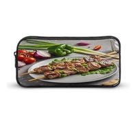 AQRJLPM BBQ Türkiye Trousse à crayons de grande capacité Simple Marqueur Pochette Portable Esthétique Fermeture Éclair