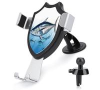AQRJLPM Bluefin Tuna Thunnus Support de téléphone mains libres pour tableau de bord pare-brise grille d'aération en métal pour tous les smartphones et modèles de voiture