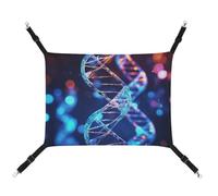 AQRJLPM DNA Genetic Helix Hamac pour animal domestique avec sangles réglables et crochets en métal à suspendre, hamac de couchage doux et respirant pour chats, chiots, lapins, petits animaux