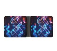 AQRJLPM DNA Genetic Helix Portefeuille fin en cuir avec pince à billets et porte-cartes de crédit Cadeau pour homme