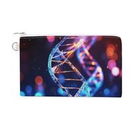 AQRJLPM DNA Genetic Helix Portefeuille fin et léger en toile durable avec fermeture éclair pour homme et femme