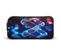 AQRJLPM DNA Genetic Helix Trousse à crayons de grande capacité simple et esthétique avec fermeture éclair