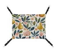 AQRJLPM Figs and Pears Hamac pour animal domestique avec sangles réglables et crochets en métal à suspendre, hamac de couchage doux et respirant pour chats, chiots, lapins, petits animaux