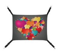 AQRJLPM Graphics Love HeartsGraphics Love Hearts Hamac pour animal domestique avec sangles réglables et crochets en métal à suspendre, hamac de couchage doux et respirant pour chats, chiots, lapins