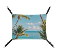 AQRJLPM Hamac tropical pour animaux de compagnie avec sangles réglables et crochets en métal à suspendre, hamac de couchage doux et respirant pour chats, chiots, lapins, petits animaux