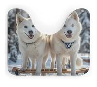 AQRJLPM Husky Dogs Tapis de toilette antidérapant et super absorbant en forme de U pour salle de bain, baignoire et douche