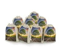 AQRJLPM Lot de 8 petites pochettes réutilisables en toile de jute souple avec cordon de serrage pour fête, mariage, rangement et fournitures d'intérieur