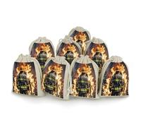 AQRJLPM Lot de 8 petites pochettes réutilisables en toile de jute souple avec cordon de serrage pour fête, mariage, rangement et fournitures de maison