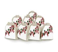 AQRJLPM Lot de 8 petites pochettes réutilisables en toile de jute souple avec cordon de serrage pour fête, mariage, rangement de fournitures d'intérieur