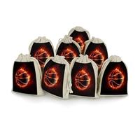 AQRJLPM Lot de 8 petites pochettes réutilisables en toile de jute souple avec cordon de serrage pour fête, mariage, rangement et fournitures d'intérieur