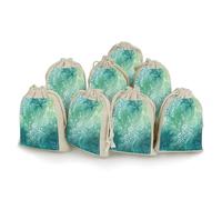 AQRJLPM Lot de 8 petites pochettes réutilisables en toile de jute souple et en coton avec cordon de serrage pour fête, mariage, rangement et fournitures d'intérieur