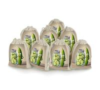 AQRJLPM Lot de 8 pochettes Kimchi réutilisables avec cordon de serrage en toile de jute souple en coton pour fête, mariage, rangement et fournitures de maison