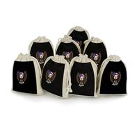 AQRJLPM Lot de 8 pochettes réutilisables en toile de jute souple avec cordon de serrage, motif aigle patriotique des États-Unis, pour fête, mariage, rangement et fournitures d'intérieur