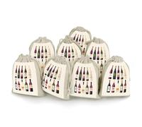 AQRJLPM Lot de 8 pochettes réutilisables en toile de jute souple avec cordon de serrage pour bijoux, fête, mariage, rangement et fournitures d'intérieur