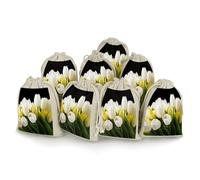 AQRJLPM Lot de 8 pochettes réutilisables en toile de jute souple avec cordon de serrage pour bijoux, fête, mariage, rangement et fournitures d'intérieur