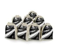 AQRJLPM Lot de 8 pochettes réutilisables en toile de jute souple avec cordon de serrage pour clavier de piano noir et blanc