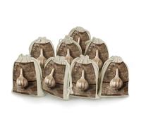 AQRJLPM Lot de 8 pochettes réutilisables en toile de jute souple avec cordon de serrage pour gousses d'ail, photos, bijoux, fête, mariage, rangement et fournitures d'intérieur