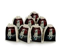 AQRJLPM Lot de 8 pochettes réutilisables en toile de jute souple avec cordon de serrage pour planche à roulettes, petites pochettes à bijoux en coton pour fête, mariage, rangement et fournitures