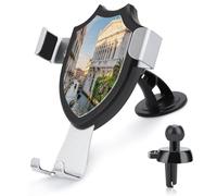 AQRJLPM Old Buildings Support de téléphone mains libres pour tableau de bord pare-brise grille d'aération en métal pour tous les smartphones et modèles de voiture