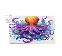 AQRJLPM Portefeuille coloré en toile fine et légère avec fermeture éclair pour homme et femme