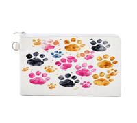 AQRJLPM Portefeuille coloré en toile fine et légère avec fermeture éclair pour homme et femme