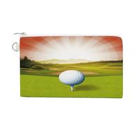 AQRJLPM Portefeuille de golf en toile fin et léger avec fermeture éclair pour homme et femme